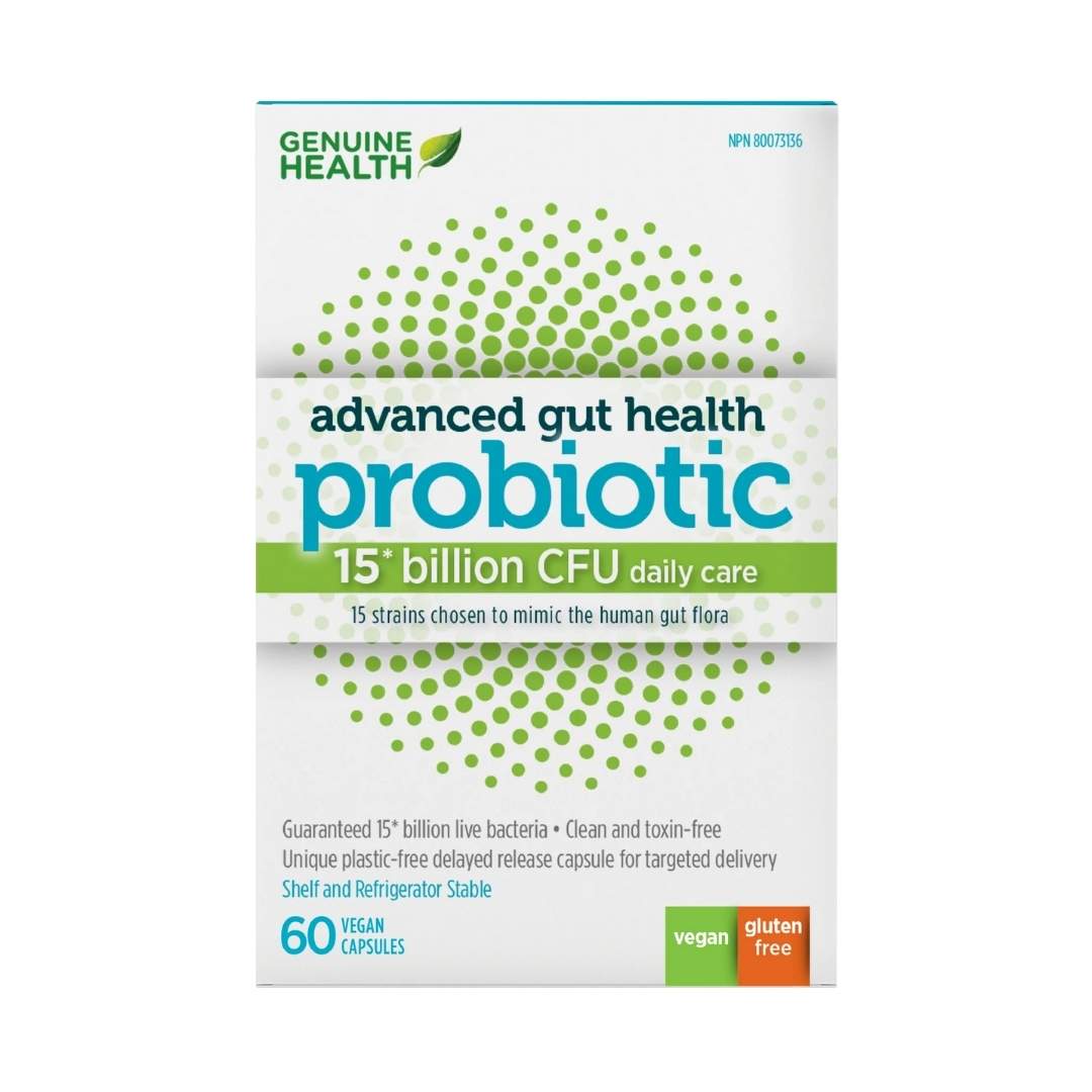 Genuine Health Advanced Gut Health Probiotics (15 billion CFU) - Lifestyle Markets